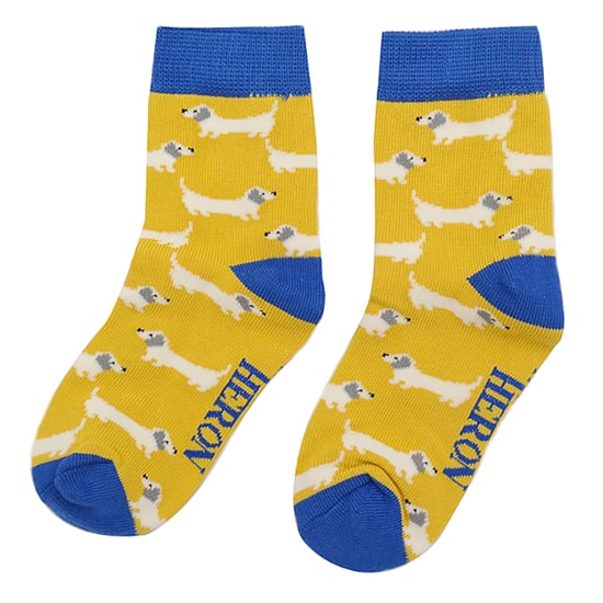 Mr Heron - 2 Pairs Boys Bamboo Animal Patterned Socks - Sausage Dogs - Image 3