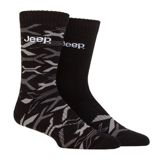 Heren Bamboe Werkboot Sokken | Jeep | Zachte en Ademende Dikke Stevige Kussensokken, Gebreide Ribbels Style Wandelsokken - Zwart / Charcoal - Image 3