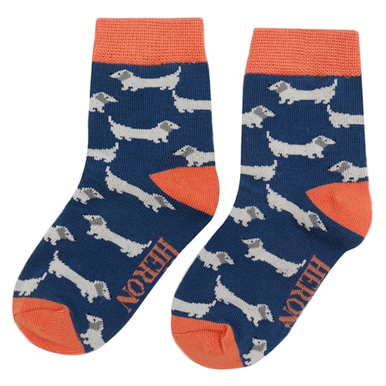 Mr Heron - 2 Pairs Boys Bamboo Animal Patterned Socks - Sausage Dogs - Image 4
