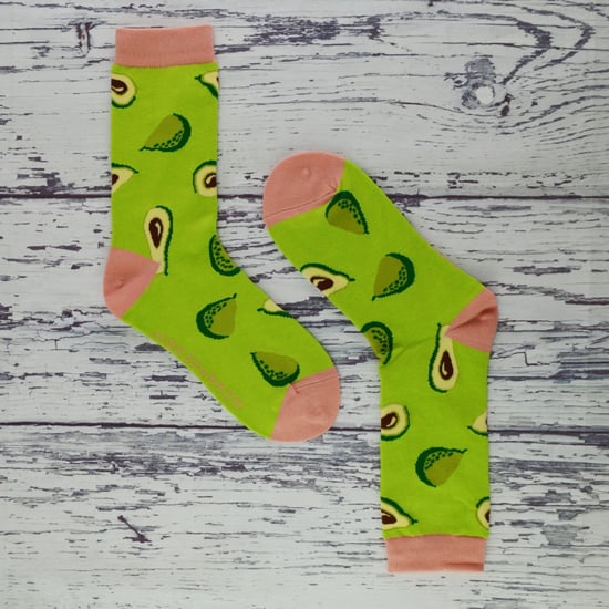 Women's Novelty Funny Fruit Socks | Miss Sparrow | Funky Watermelon Avocado Lemons Design Bamboo Socks - Watermelon (Pink) - Image 5