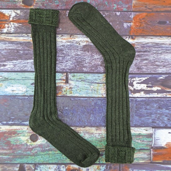 Kilt-strumpor i ull för herrar | varma knästrumpor | andningsbara långa strumpor för utomhusbruk för herrar - Khaki - Image 3