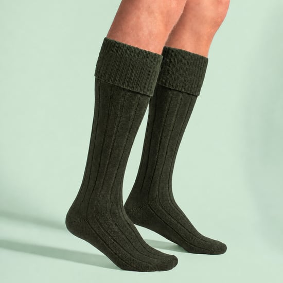Kilt-strumpor i ull för herrar | varma knästrumpor | andningsbara långa strumpor för utomhusbruk för herrar - Khaki - Image 5