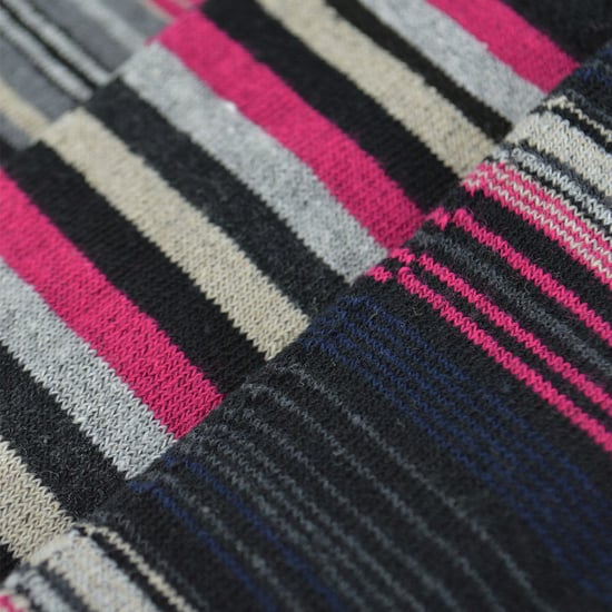 12 par multipack herrstrumpor i bomull med färgglada ränder | Sock Snob | mönstrade business- och casualstrumpor - svart - Image 3