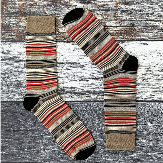 12 par multipack herrstrumpor i bomull med färgglada ränder | Sock Snob | mönstrade business- och casualstrumpor - svart - Image 4