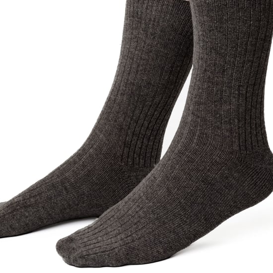 3 Pairs Mens Wool Dress Socks | Steven | Winter Lightweight Warm Boot Socks - Light Grey - Image 5