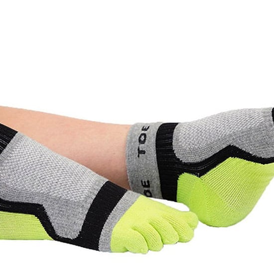 TOETOE - Mens & Ladies Breathable Sports Light Runner Low Cut Toe Socks - Green - Image 5