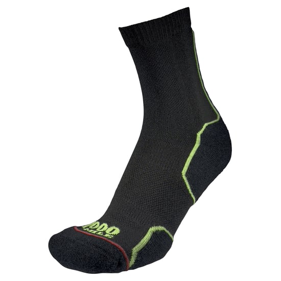 1000 Mile - Mens Trail Repreve Single Layer Running Sports Breathable Socks - Black / Neon - Image 4