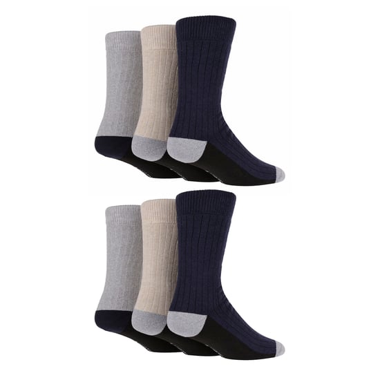 6 Pack Mens Boot Socks | Wildfeet | Cotton Socks for Walking, Hiking & Running - Multi - Image 3