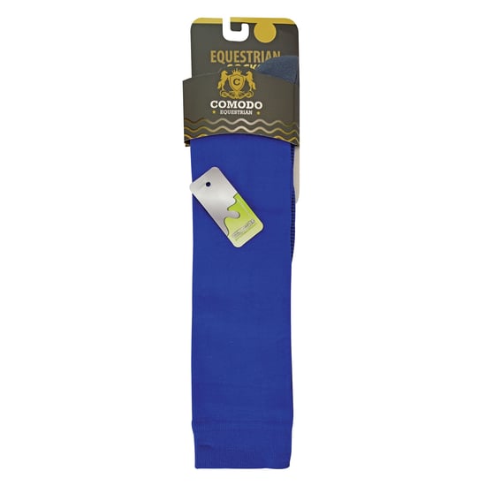 Bamboo Equestrian Socks | COMODO | Long Boot Horse Riding Socks | Knee High Bamboo Socks - Royal - Image 2