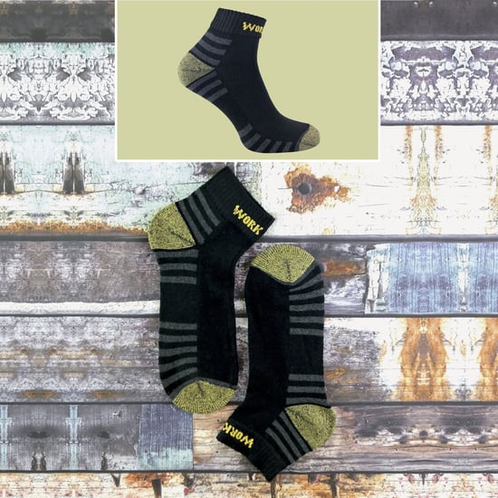 6 par bomullsstrumpor för herrar Anti Sweat Low Cut Work Socks för ståltåstövlar - Image 4