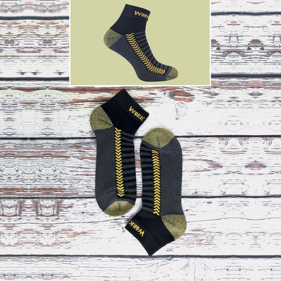 6 par bomullsstrumpor för herrar Anti Sweat Low Cut Work Socks för ståltåstövlar - Image 5