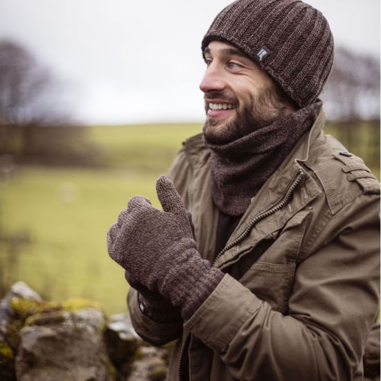 Mens Hat, Neck Warmer & Gloves Set | Heat Holders | Winter Knitted Warm Accessories Set - Grey - Image 5