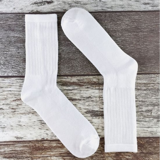 6 Pair Multipack Boys Bamboo Sport Socks | Sock Snob | Breathable Crew Kids White PE Socks - White - Image 3