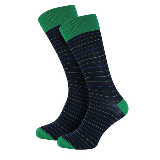 HS by Happy Socks - Mens 3 Pack Fun Novelty Dress Socks - Stripe (Green) - Image 4