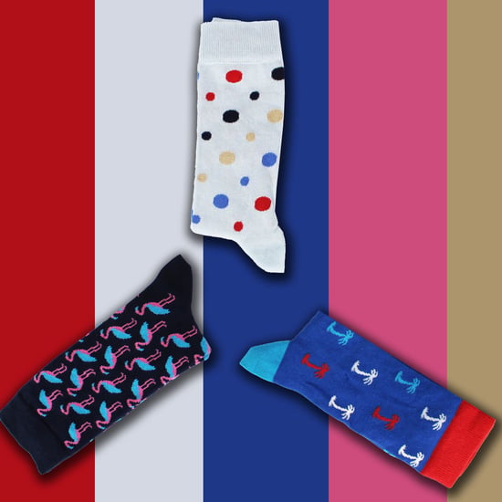 HS by Happy Socks - Mens 3 Pack Novelty Summer Vibes Dress Socks - Palm Trees - Image 3