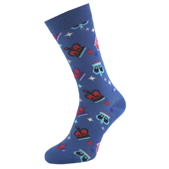 Cotton Crown Design Unisex Socks - Blue - Image 3