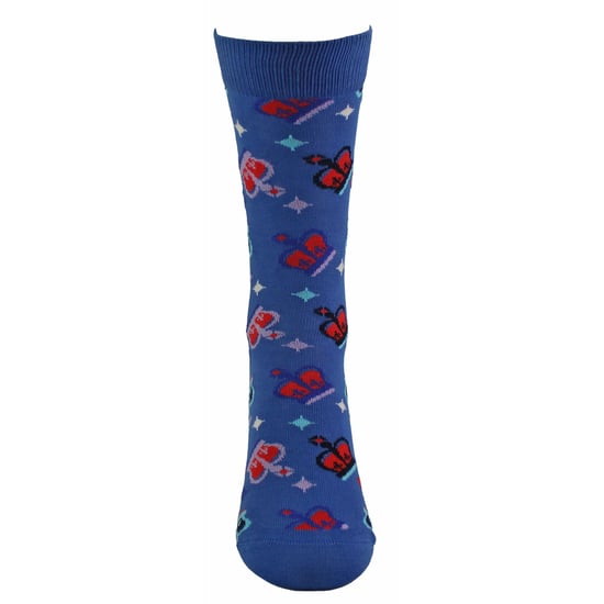 Cotton Crown Design Unisex Socks - Blue - Image 4