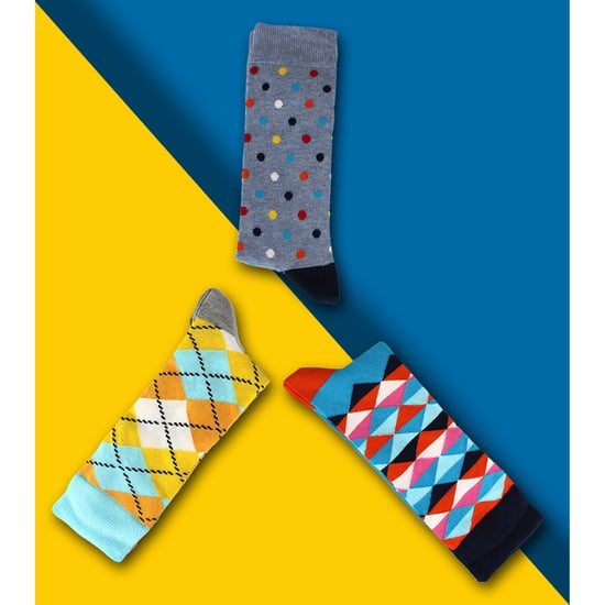 HS by Happy Socks - Mens 3 Pack Classic Argyle Dress Socks - Argyle (Light Blue) - Image 3