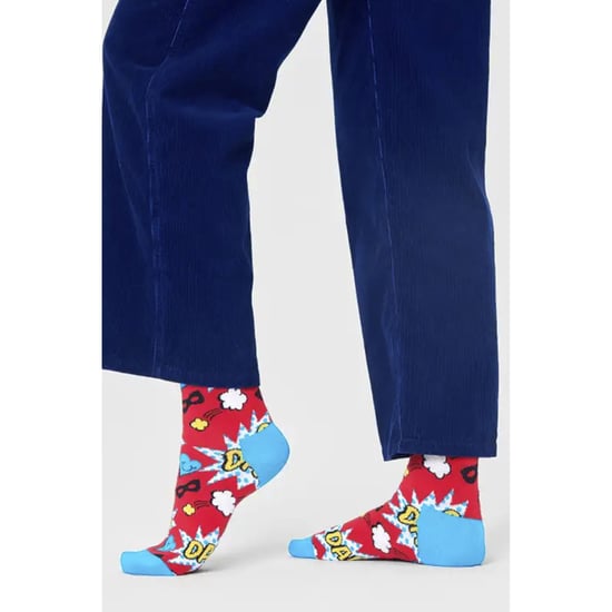 Novelty Dads Socks | Happy Socks | Funny Red Blue Socks with Reinforced Heel and Toe | Father's Day Gift - Red - Image 3