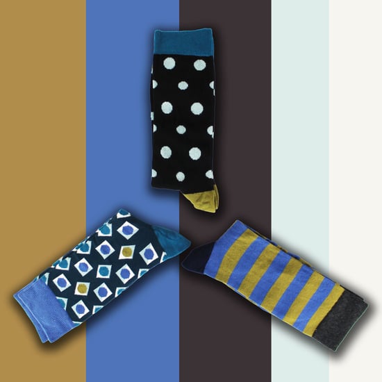 HS by Happy Socks - Mens 3 Pack Novelty Gift Box Dress Socks - Square - Image 3