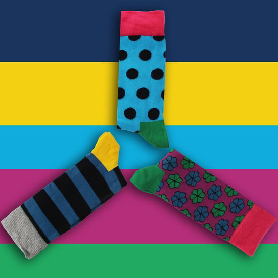 HS by Happy Socks - Mens 3 Pack Colourful Stripe Dress Socks - Wide Stripe - Image 3