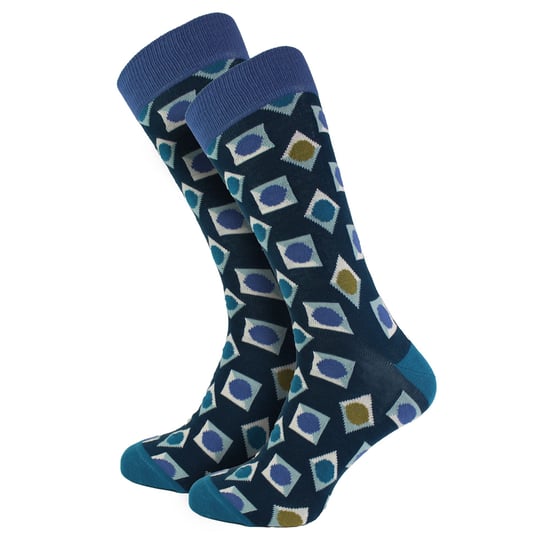 HS by Happy Socks - Mens 3 Pack Novelty Gift Box Dress Socks - Square - Image 5