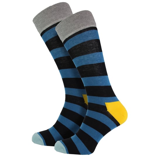 HS by Happy Socks - Mens 3 Pack Colourful Stripe Dress Socks - Wide Stripe - Image 5