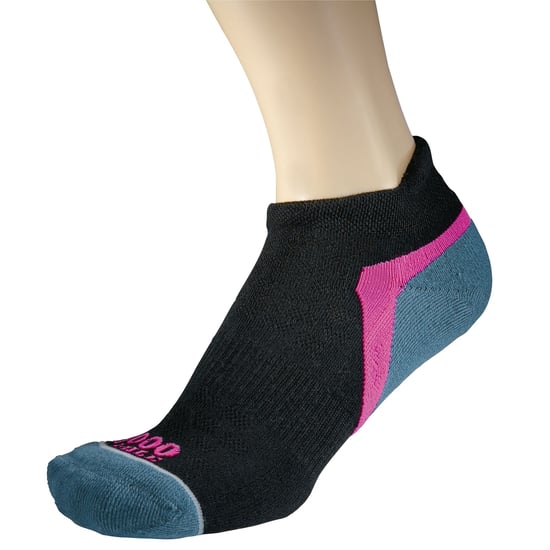 1000 Mile - Mens Active Low Cut Repreve Cushioned Sports Socks - Black / Teal - Image 3