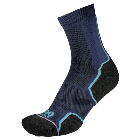 1000 Mile - 2 Pack Ladies Trail Repreve Single Layer Sports Running Socks - Navy - Image 4