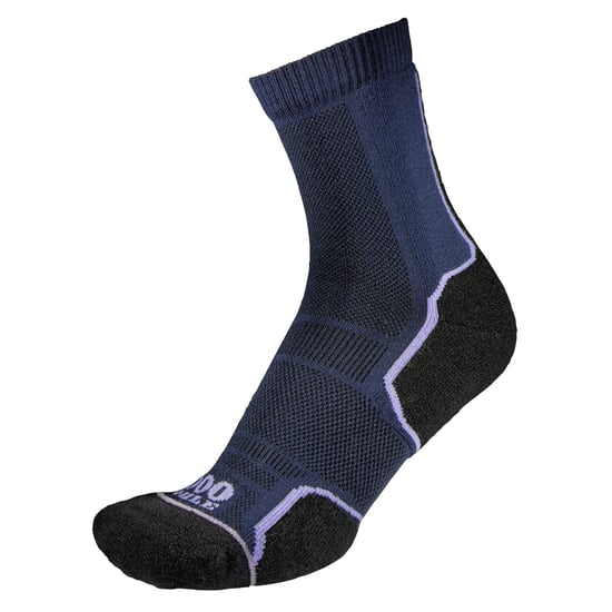 1000 Mile - 2 Pack Ladies Trail Repreve Single Layer Sports Running Socks - Navy - Image 5