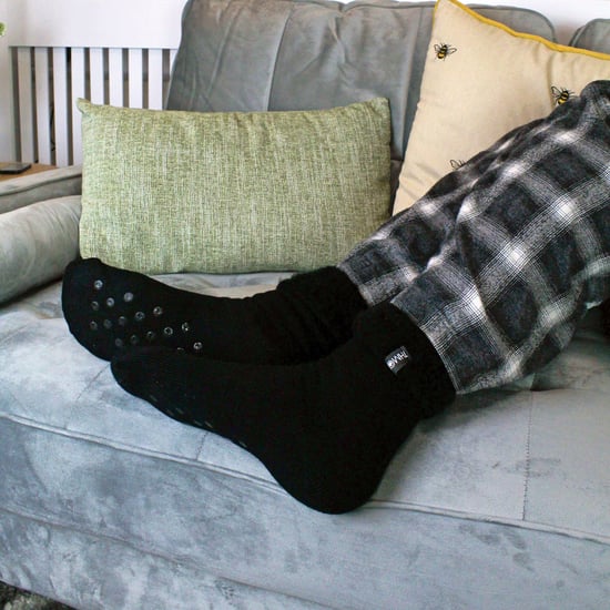 3 Pack Mens Bed Socks with Grips | THMO | Cosy Thermal Slipper Lounge Socks - Assorted - Image 3