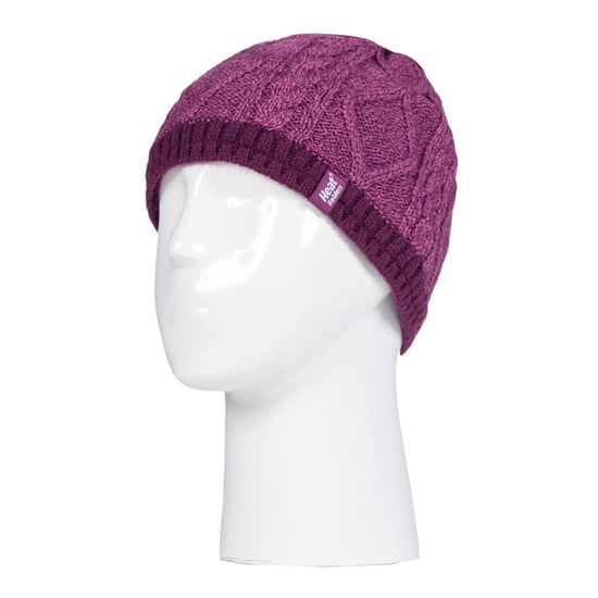 Värmehållare - Söt kabelstickad varm fleecefodrad vintermössa och vinterhandskar med pompom och bobble för barn och flickor - PP1P13 - Image 4