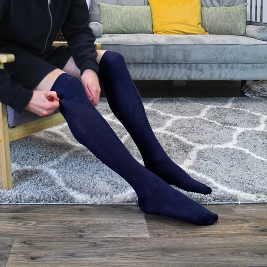 Knähöga bambustrumpor för herrar | Sock Snob | 2 par Multipack | Andas | Fukttransporterande - Marinblå - Image 3