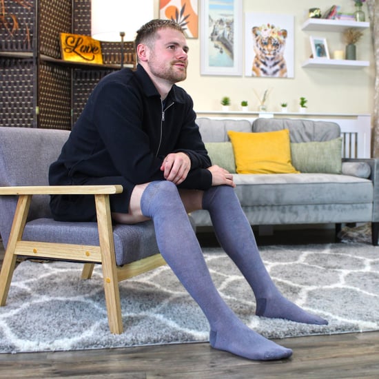 Knähöga bambustrumpor för herrar | Sock Snob | 2 par Multipack | Andas | Fukttransporterande - Grå - Image 4