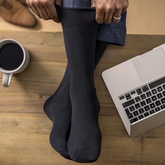 IOMI - 6 Pack Mens Diabetic Bamboo Socks | Extra Wide Seamless Loose Non Elastic Socks - Black - Image 3