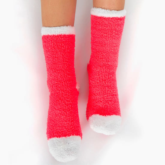 4 Pair Womens Bed Socks with Grips| Thermal Anti Slip Fluffy Slippers - Animal Print - Image 3