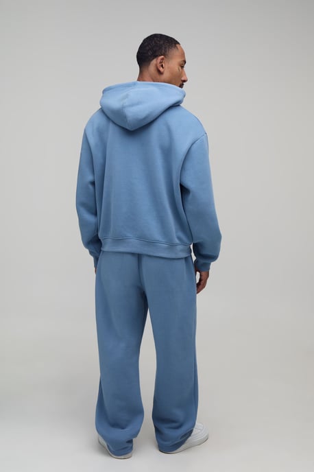 Oversized Boxy Plush Flock Print Hoodie & Straight Leg Jogger - Image 2