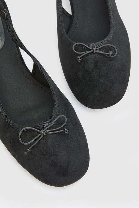 Annie Faux Suede Slingback Block Heel Court Pumps - Image 3