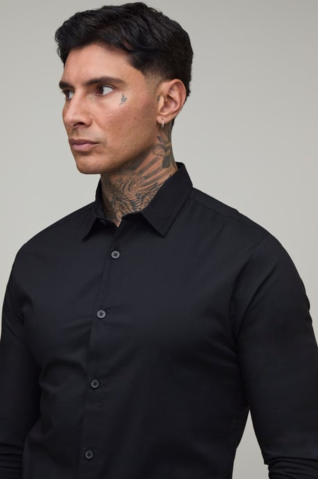 Tall Muscle Fit Long Sleeve Shirt - Image 3