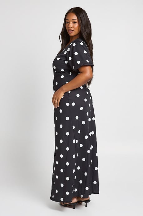 Plus Polka Dot Maxi Dress - Image 2