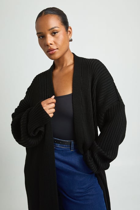 Plus Knitted Oversized Maxi Cardigan - Image 4