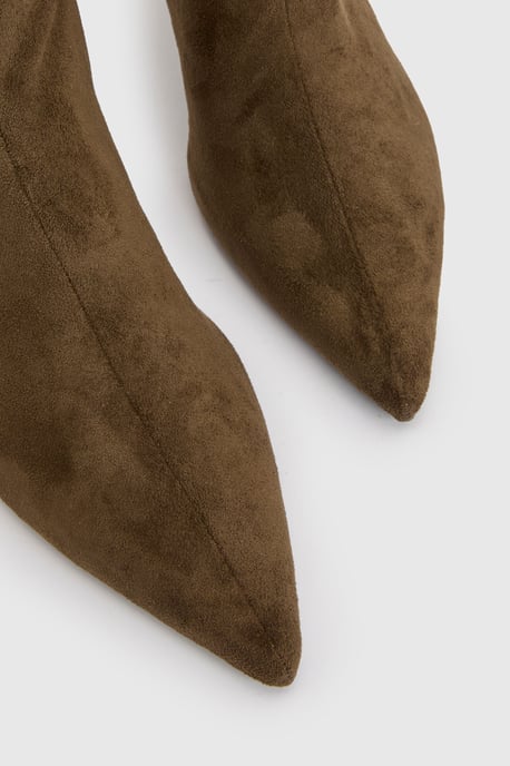 Wide Fit Knee High Column Stiletto Mid Boots - Image 5