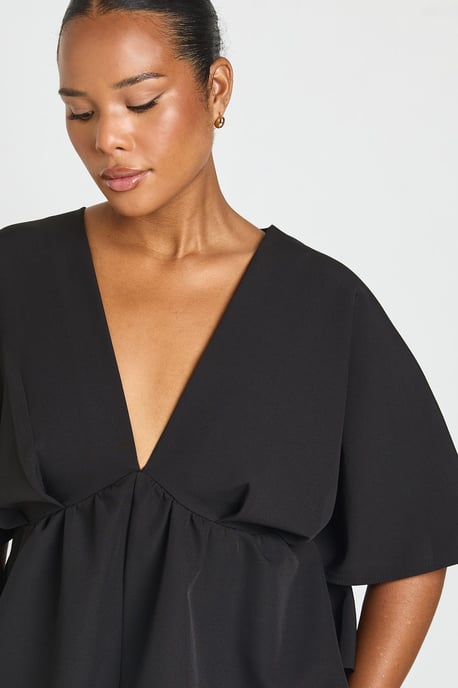 Plus Angel Sleeve Smock Top - Image 4