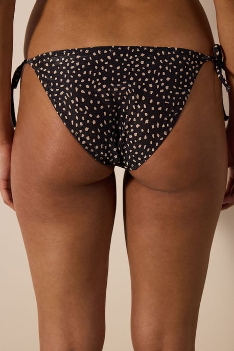Lågmidjade stickade bikiniunderdelar med snören - Image 2