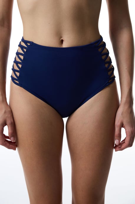 High-Waist Cut-Out Bikini Bottoms - Image 1