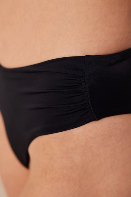 High-Waist Shirred Bikini Bottoms - Image 3