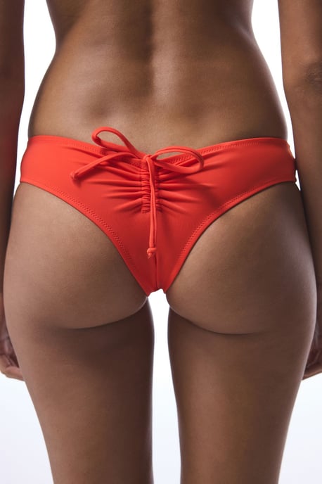 Low-Waist Brazilian Bikini Bottoms With Ribbon Detail - Image 2