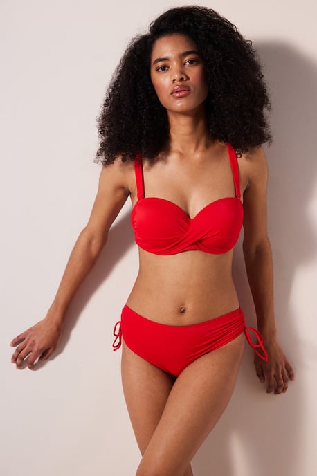 Hoog-waisted Hipster Bikini Slip Met Lintdetails - Image 3