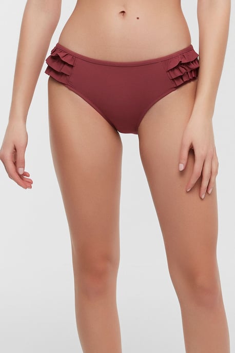 Midden Taille Hipster Bikini Slip met Ruffles - Image 2