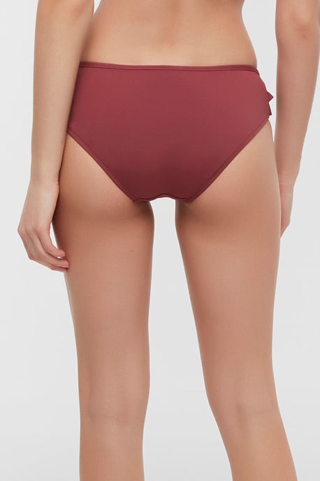 Midden Taille Hipster Bikini Slip met Ruffles - Image 3
